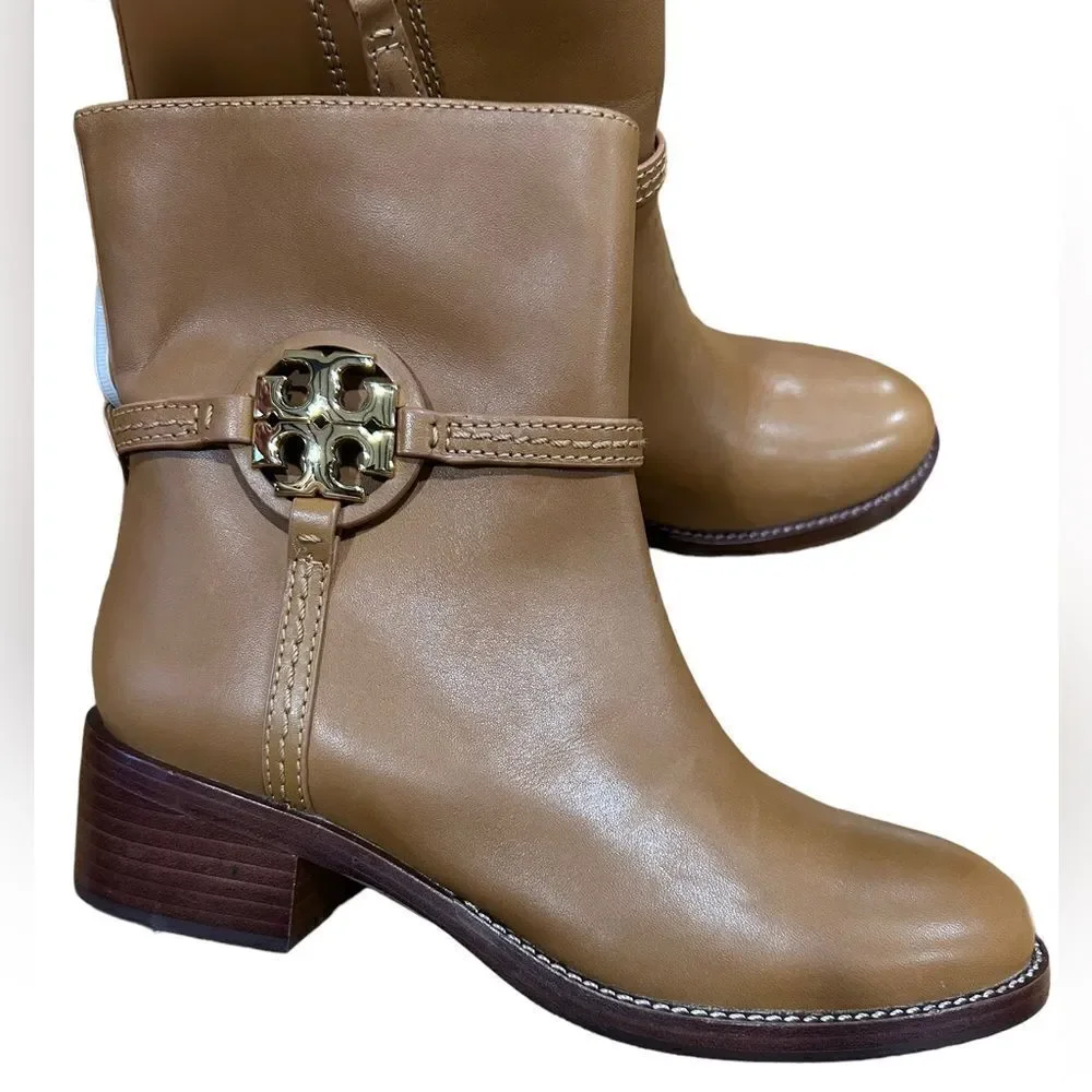 Revolve Tory Burch Brown Miller Ankle Chelsea boots 45mm in Tiramisu